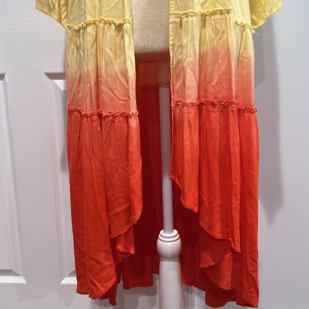 Soft Surroundings Calorosa Tie Dye Topper Duster Cover Up Cardigan Size M - Picture 9 of 14